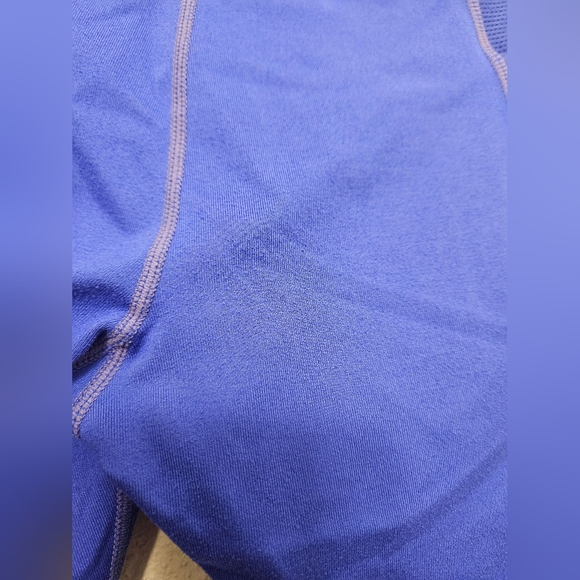 Athleta small blue Dobby be free knicker cropped leggings running Pants Athletic - Picture 9 of 10